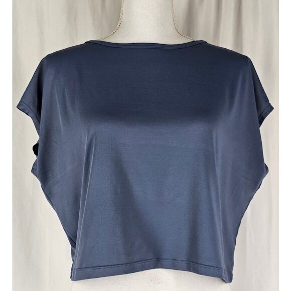 KYODAN WOMEN'S BLUE ARIA CREWNECK TOP (PETITE SMALL) STYLISH & COMFORTABLE - Picture 3 of 10